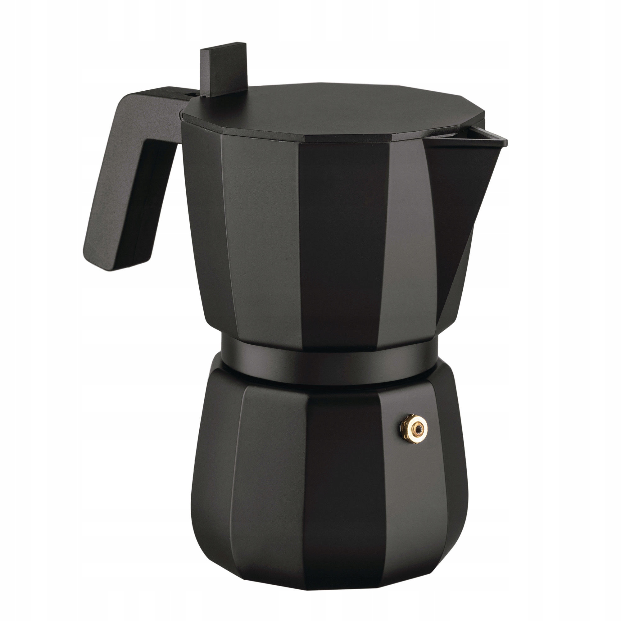 Lúhovač na espresso, na 6 šálok, čierny Alessi