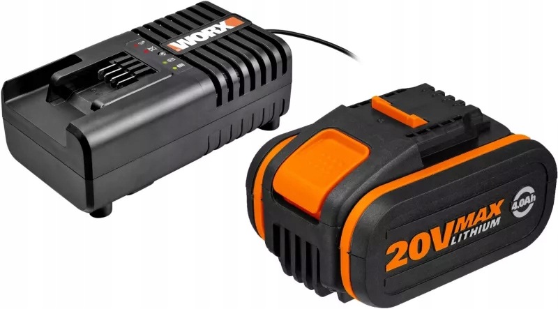 Sada akumulátor nabíječka Worx WA3604 20 V 4.0 Ah