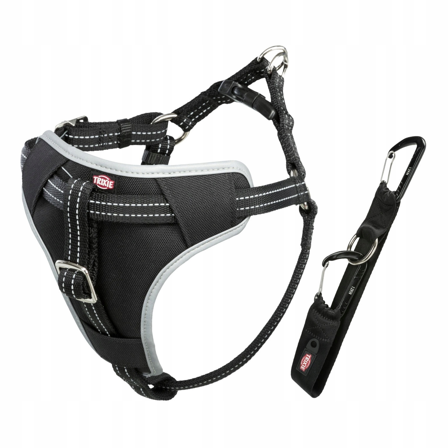 Szelki samochodowe dla psa S-m: 40-55cm/20mm czarna