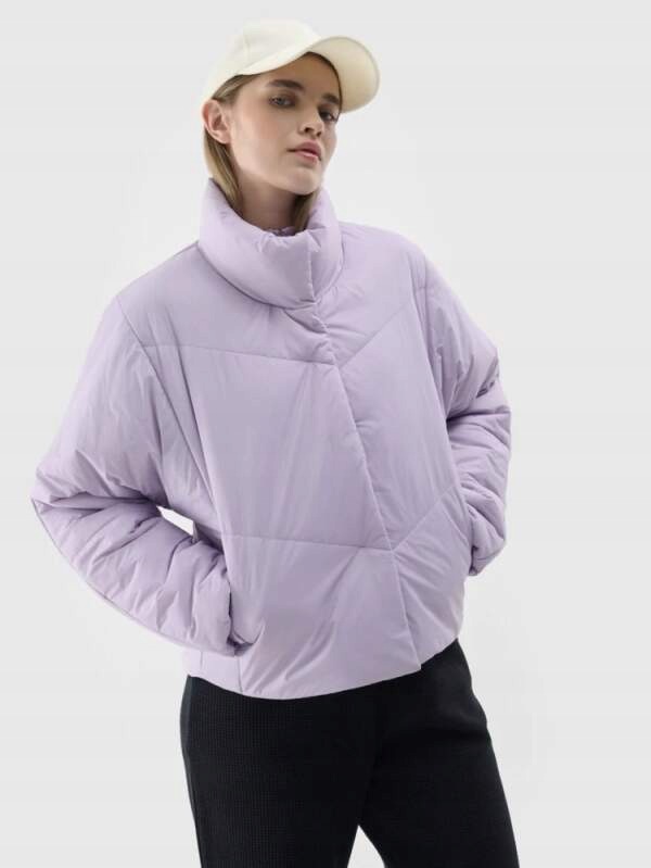 4F Dámská péřová bunda F 387 Purple XL