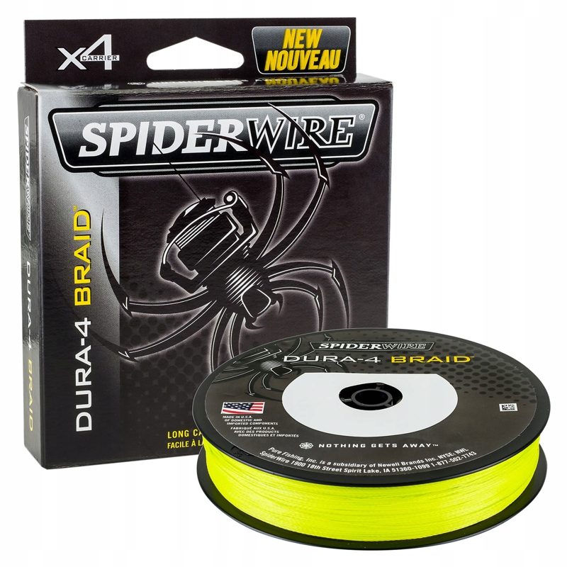 SpiderWire Dura 4 Hi-Vis Yellow 300m 0.25mm 23.2kg