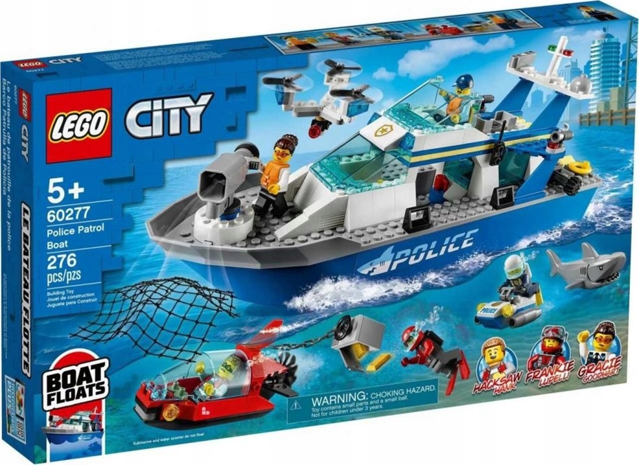 Lego City 60277 Policejní hlídková loď