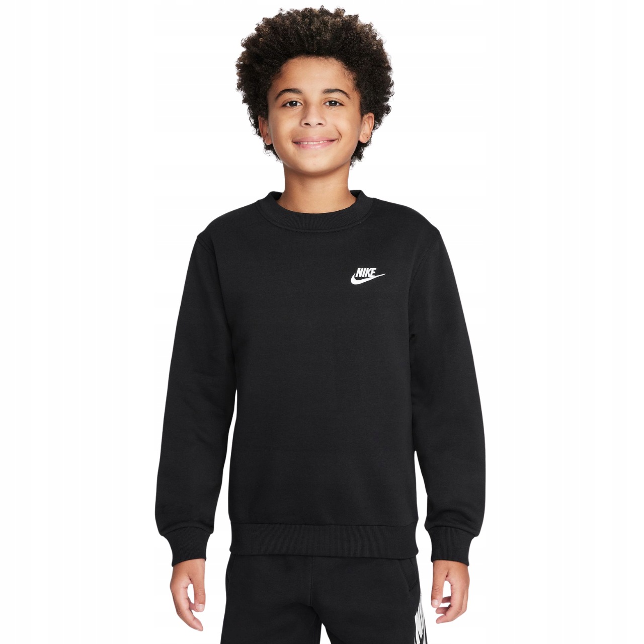 Bluza Dresowa Dziecięca Nike Club Fleece Sweter bez Kaptura Sportowa r. S