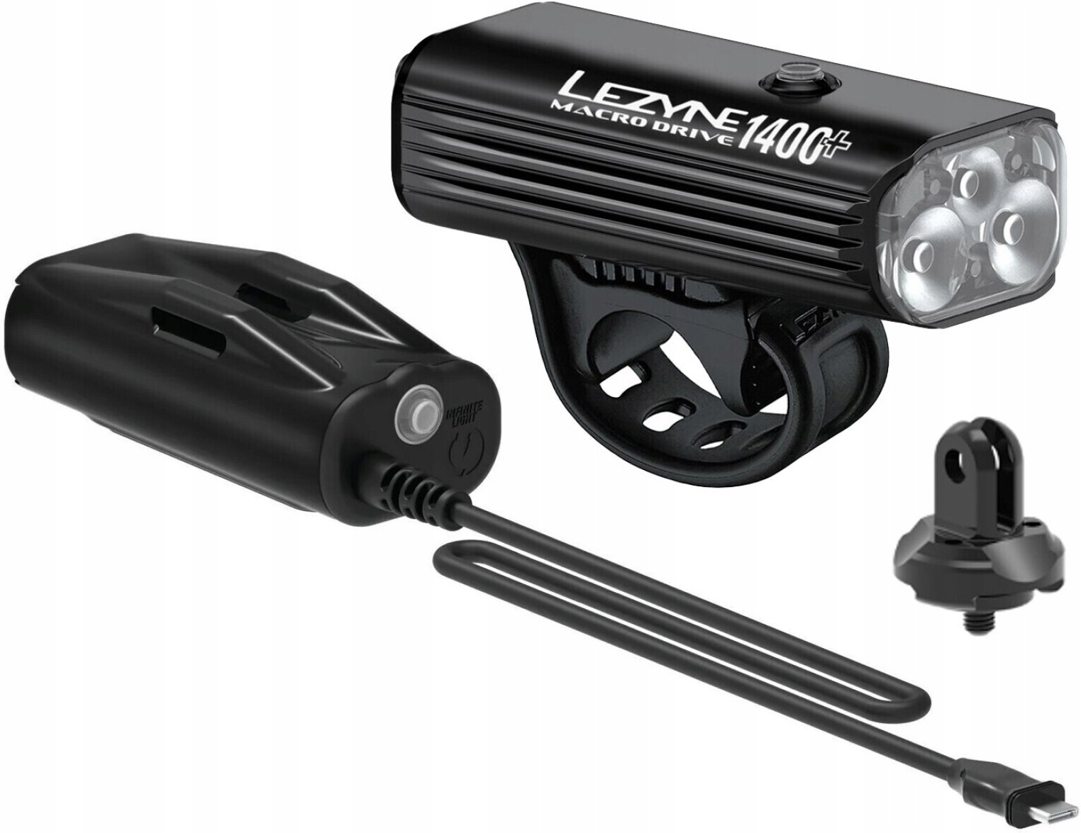 Sada Lezyne Macro Drive 1400+ Loaded Kit Powerbank Usb-c