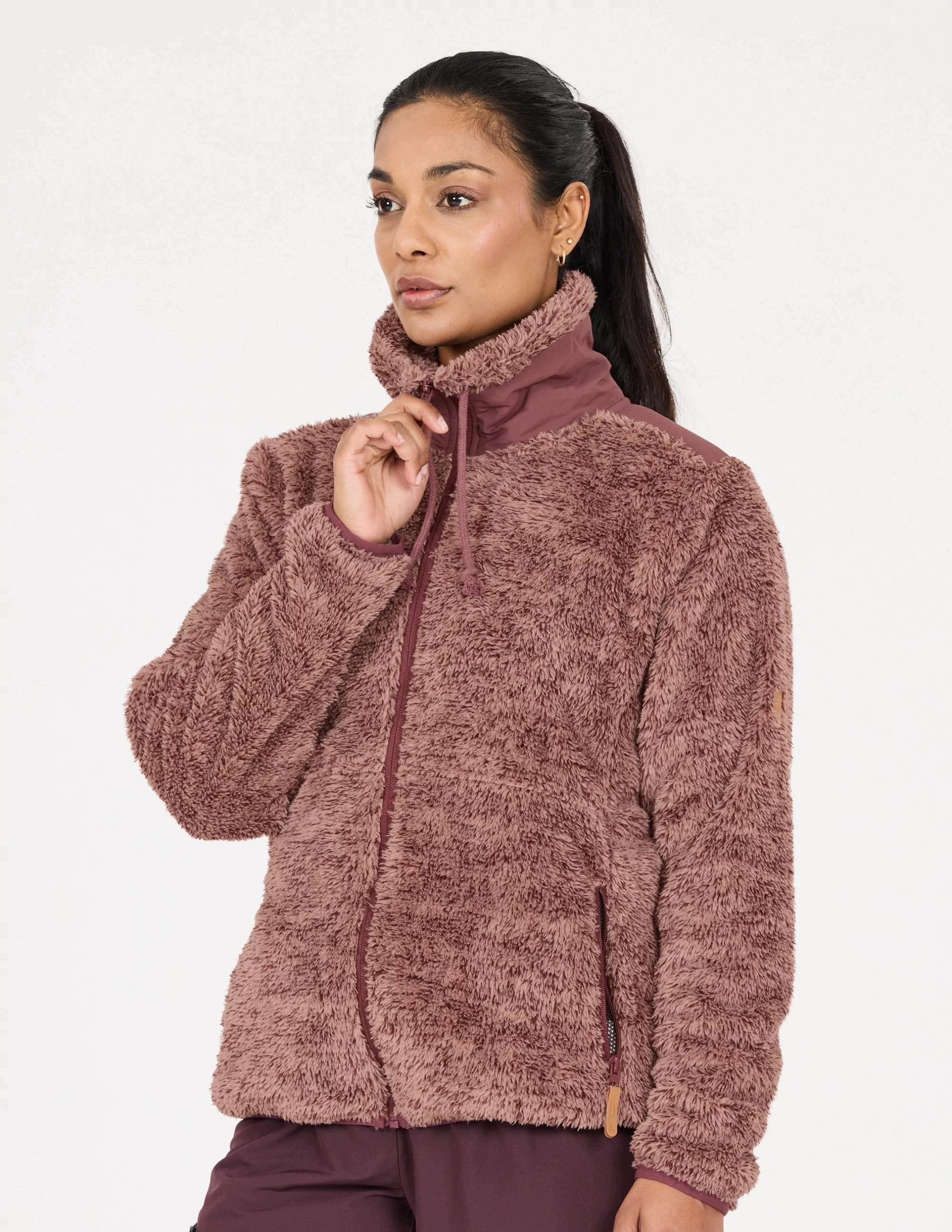 Whistler Mossi bluza polarowa damska rozpinana pile fleece stójka Różowy 36