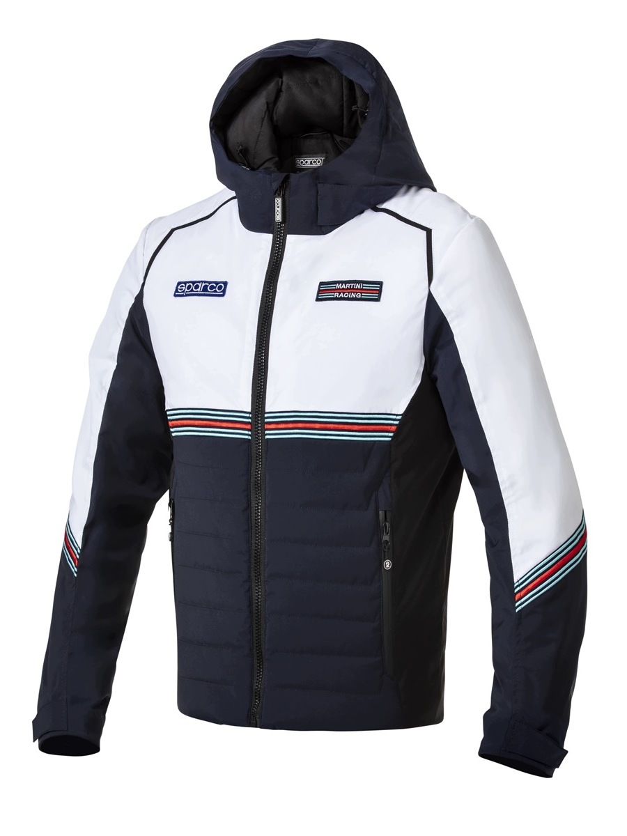 Zimní bunda Sparco Martini Racing modro-bílá vel