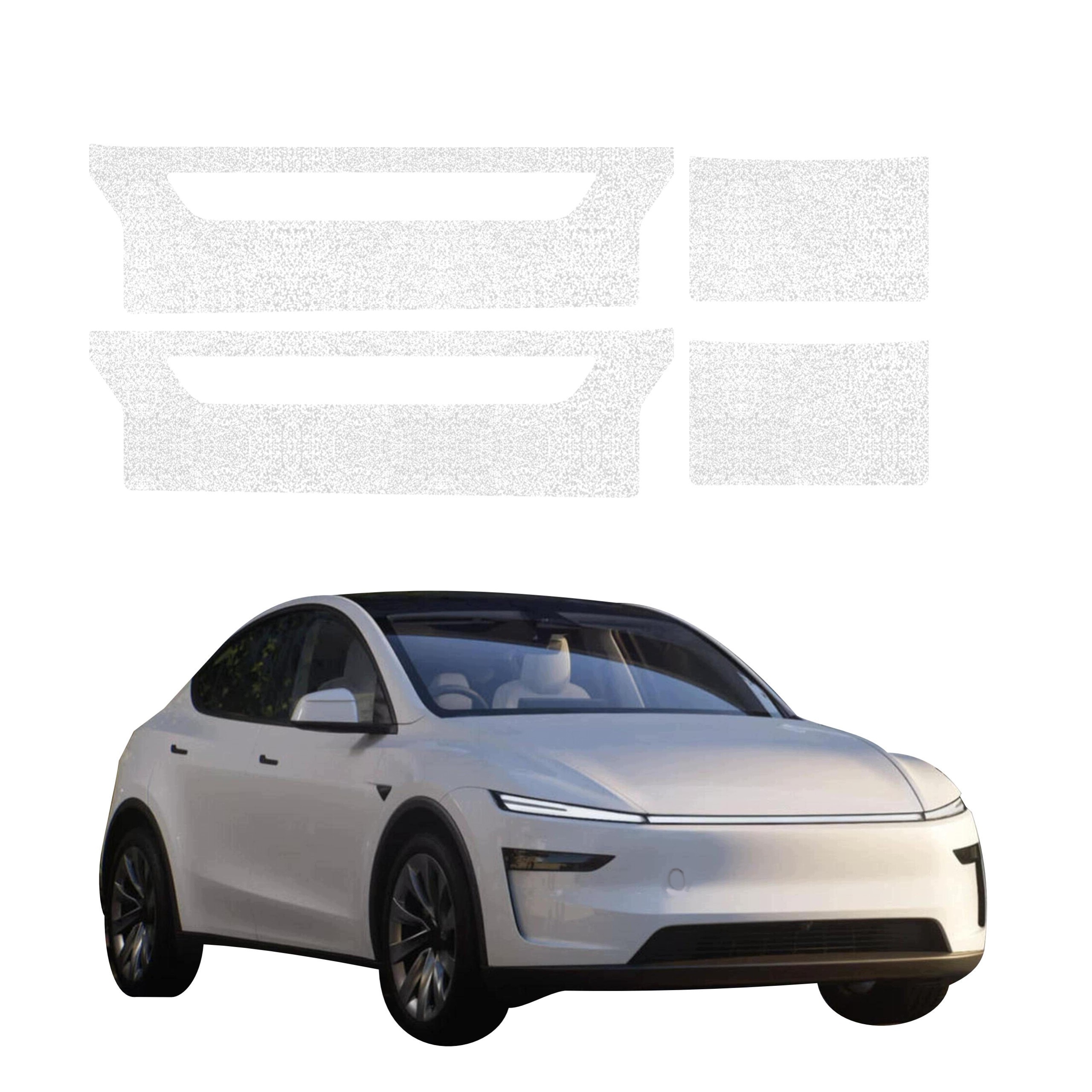 4v1 Technická povrchová úprava prahů pro Tesla Model Y Juniper (2024-2025) Bílá