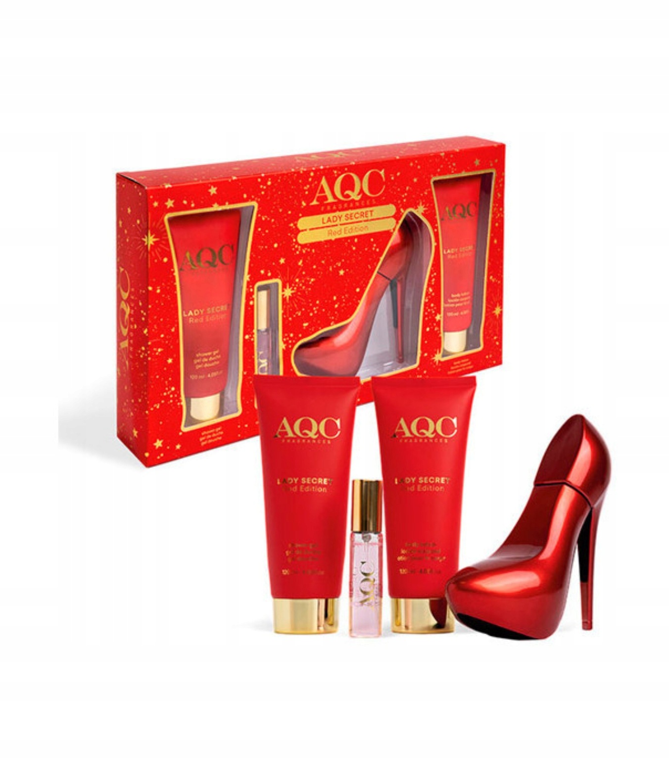 Aquarius Cosmetic Lady Secret Red Edt 100 ml/15 ml Sg 120 ml Tm 120 ml