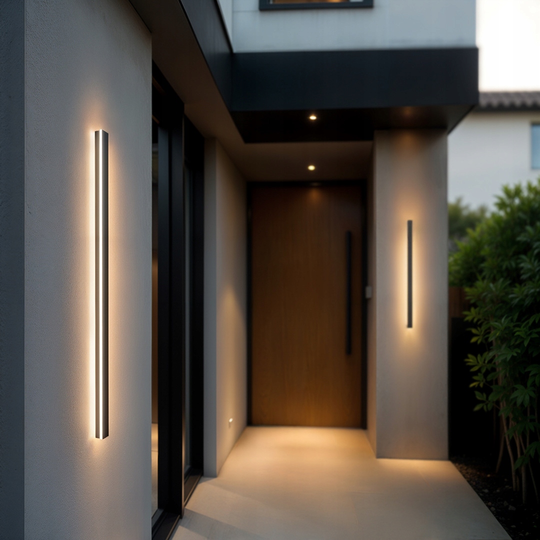 Venkovní Led fasádní nástěnné svítidlo 100 cm UNO-BH-018 18W 3000K Černé IP54