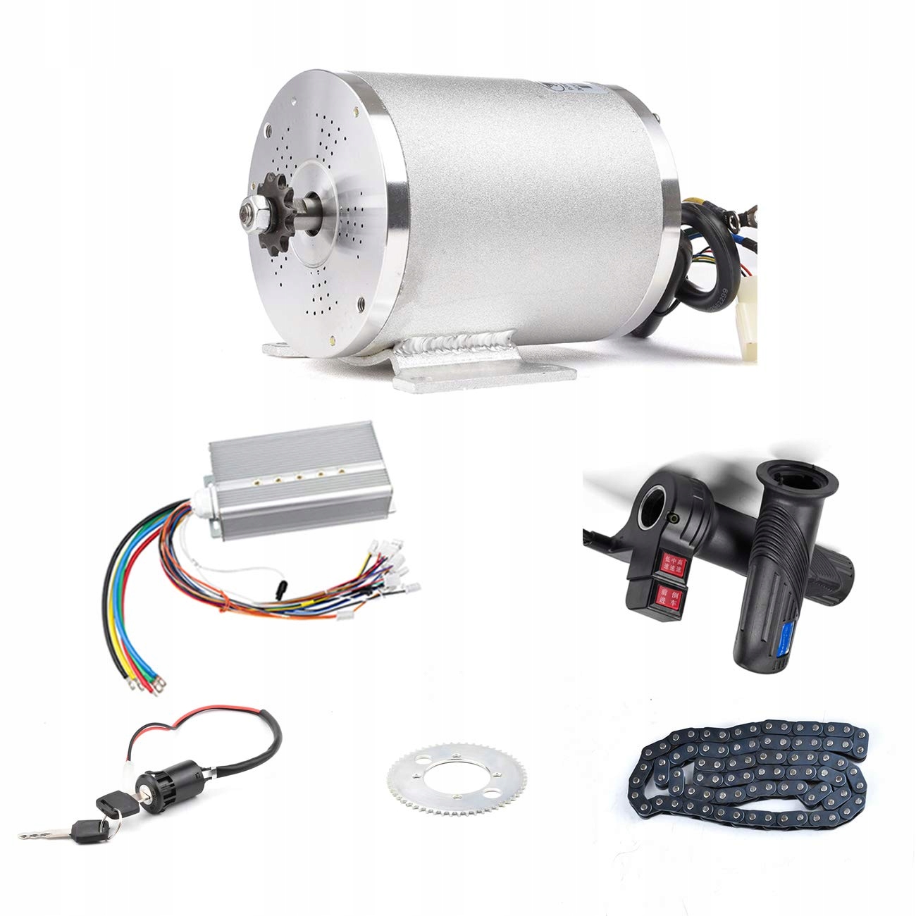 Sada bezkartáčového motoru Bldc 72V 3000W s regulátorem Hard Start 50A