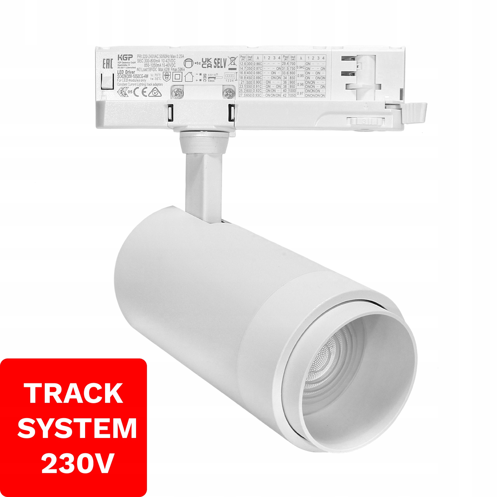 Kolejnicový reflektor Zoom Track System DD-04 230V 10W-30W 4000K Bílý 3F