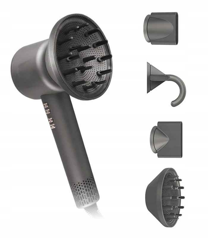 Gordon G1264 Multifunkční vysoušeč vlasů 1600 W, 4 nástavce, šedý