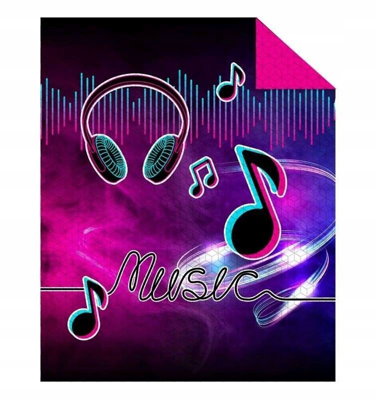 Detexpol Přehoz na postel Music Noty Polyester, 170/210 cm (DL-551842)