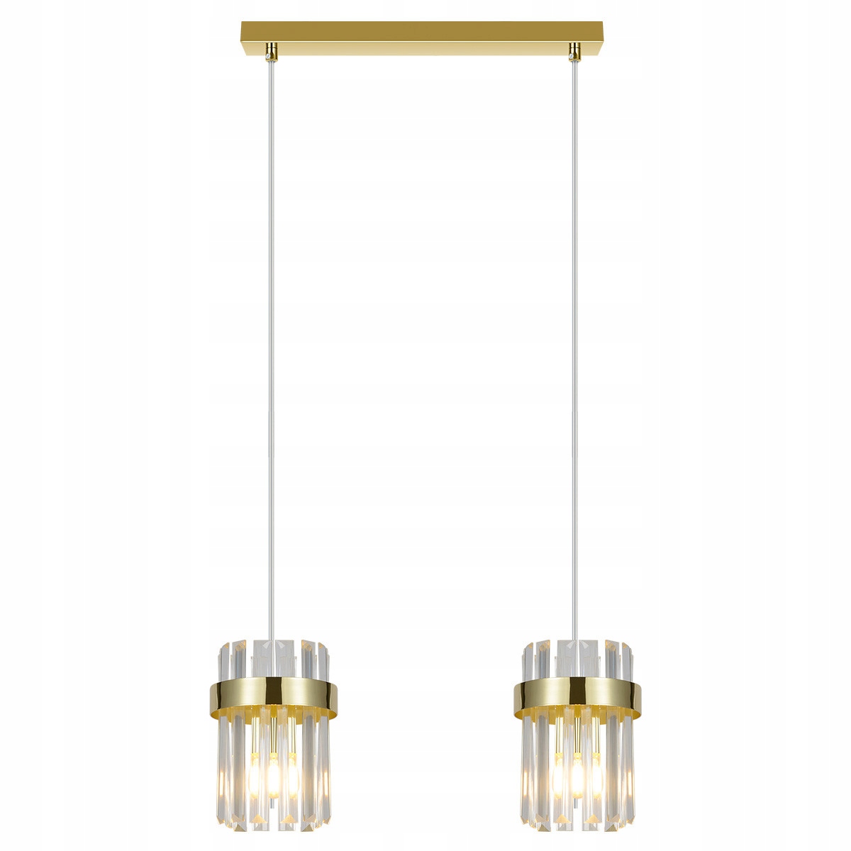 Závěsná lampa Vetro zlatá 2xE14