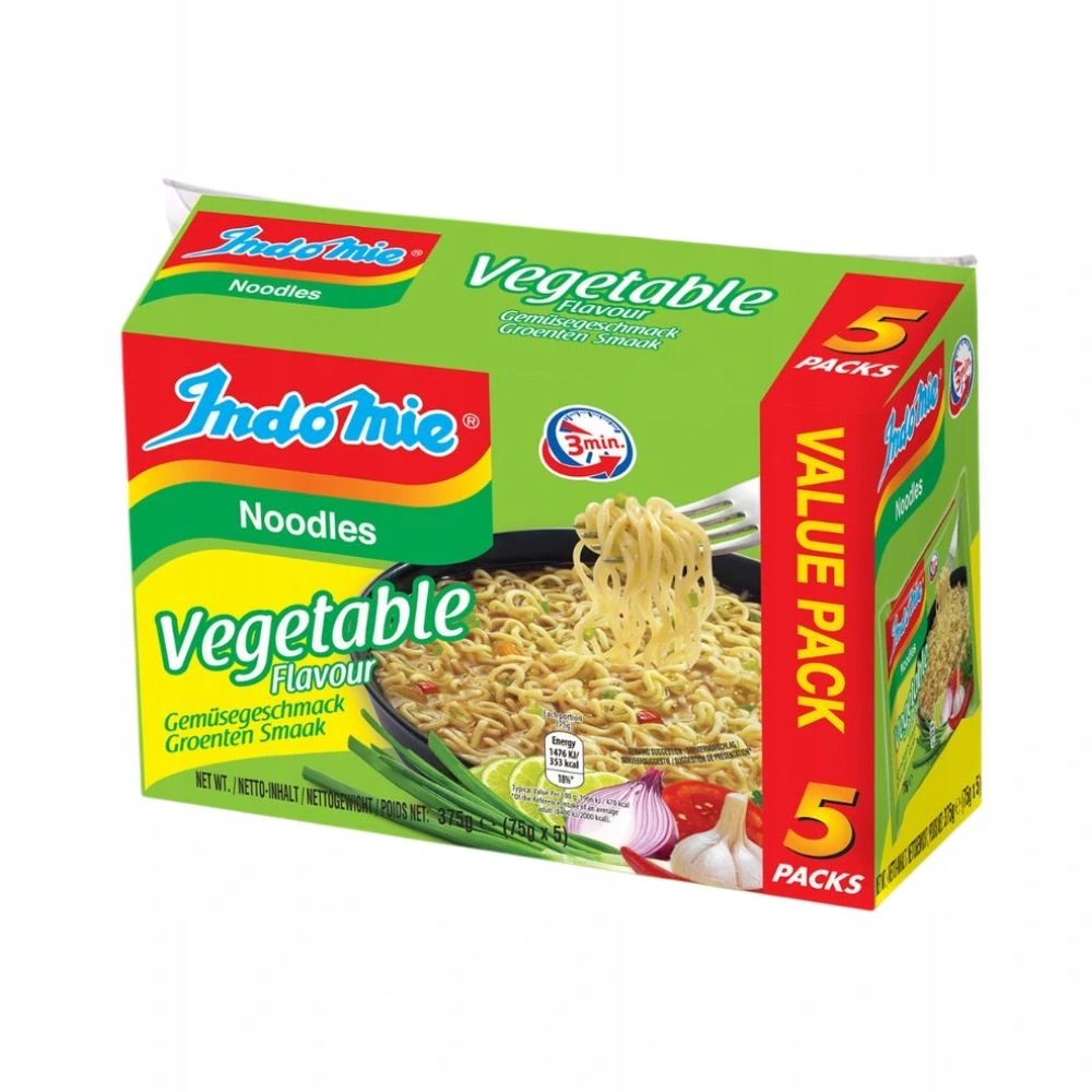 Indomie makaron instant Vegetable 5×75 g