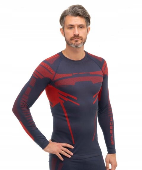 LS1570M Bluza męska Dry ciemnoniebieski/czerwony M