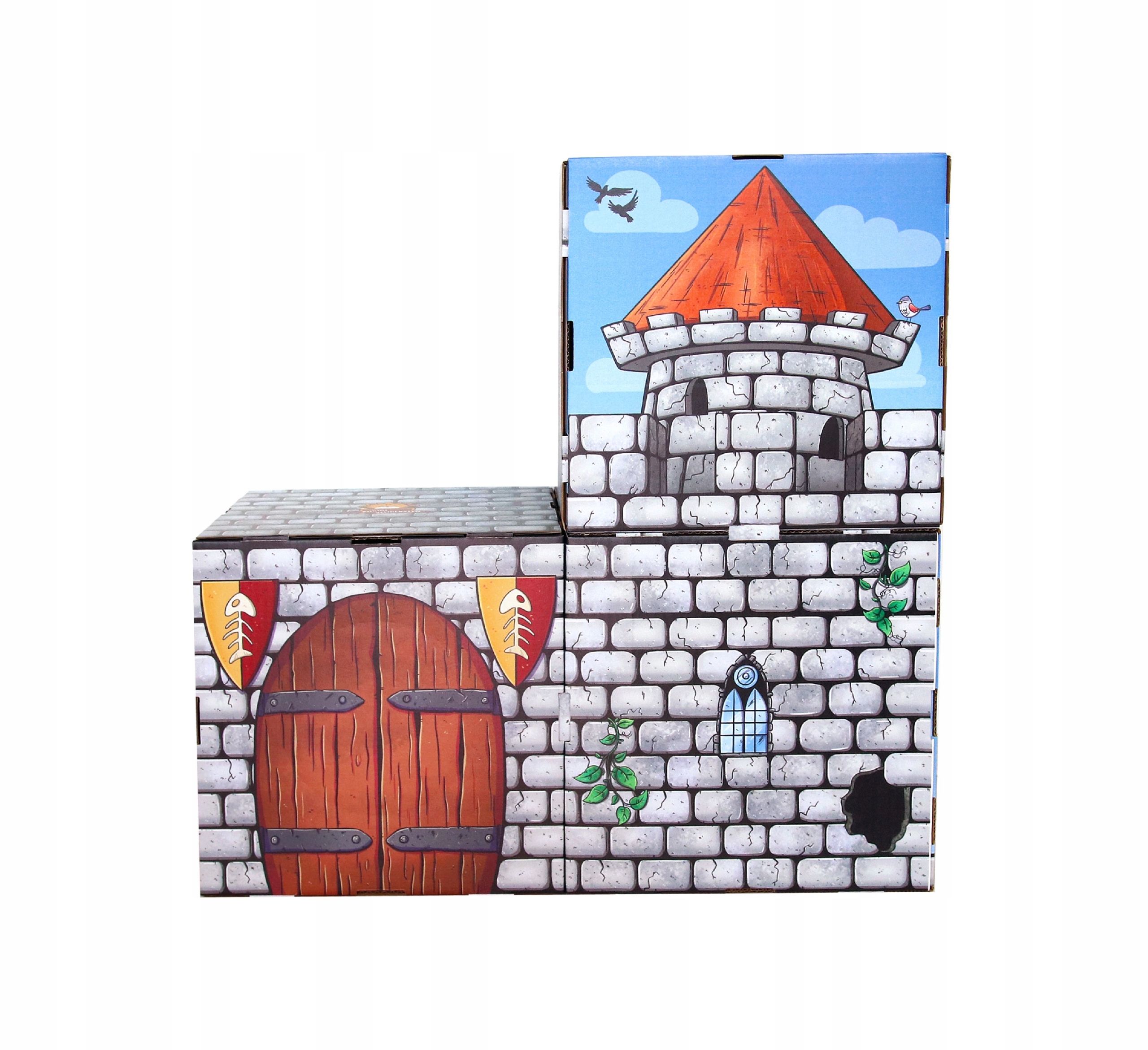 Domeček pro kočky Barevný Hrad Počet: Set 3 kusů