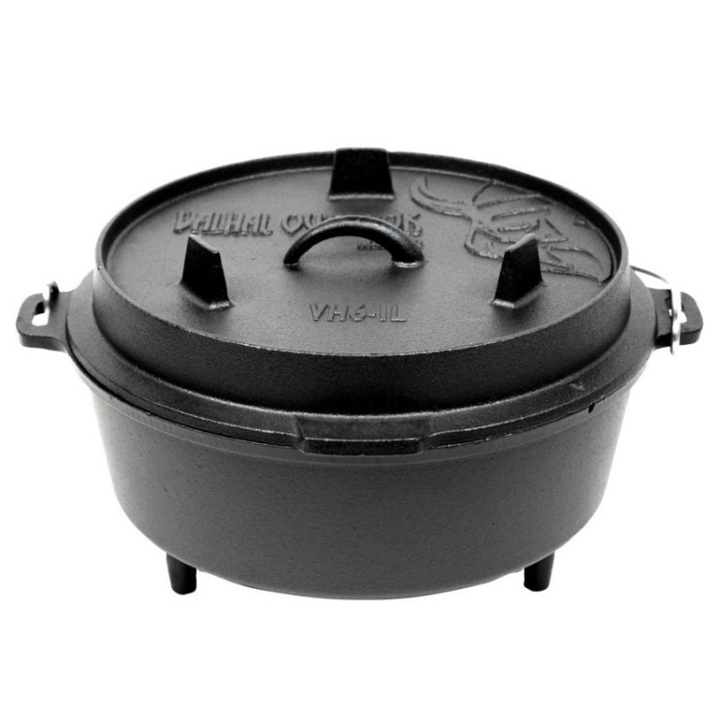Garnek żeliwny Valhal Outdoor 6,1l z nóżkami