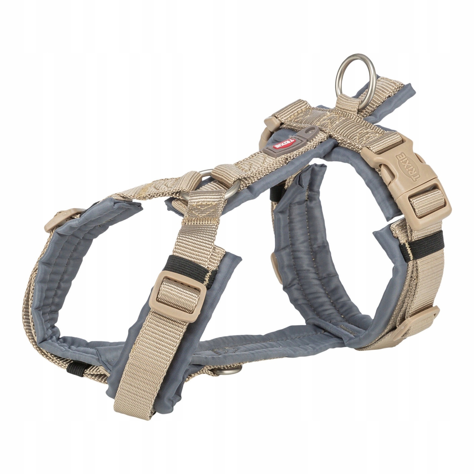 Trixie Szelki trekkingowe Premium piaskowe/grafit S-m: 44-53cm/20mm