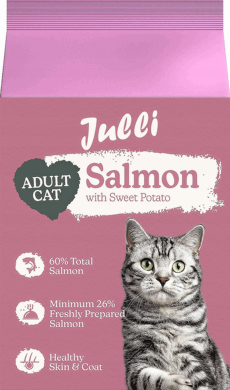 Levně Julli Cat Grain Free Adult rich in fresh Salmon & Potato 2kg