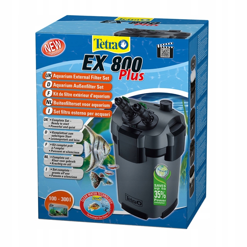 Tetra External Filter Ex 800 Plus Do akwarium 100-300L