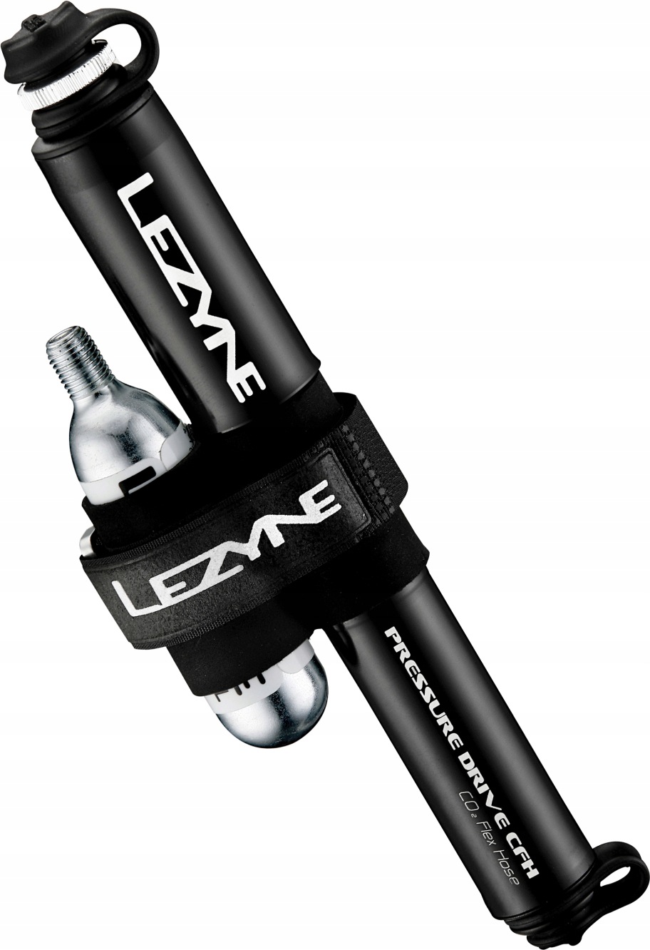 Lezyne Ruční pumpa Cnc Pressure Drive Cfh vč. 16g bombičky, černá