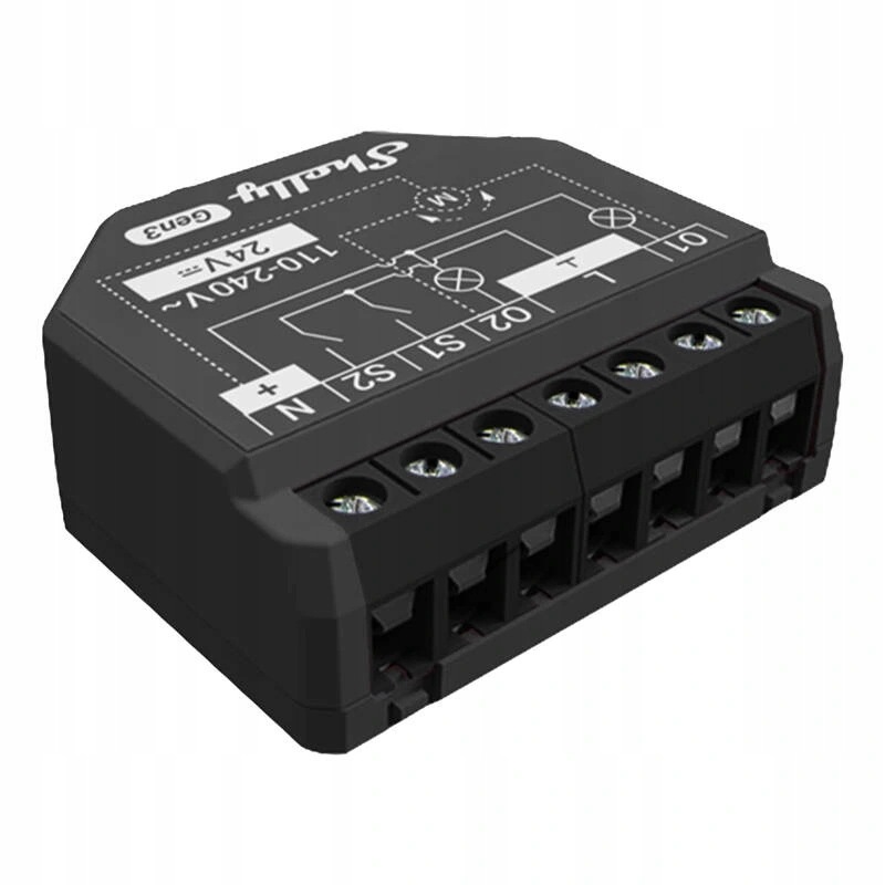 Shelly 2PM Gen3 2-channel Controller, WiFi/Bluetooth (energy measurement)