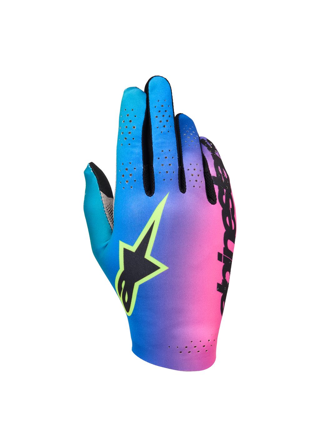 Rękawice gamingowe Alpinestars Sim Graphic 2 fioletowe rozm. S