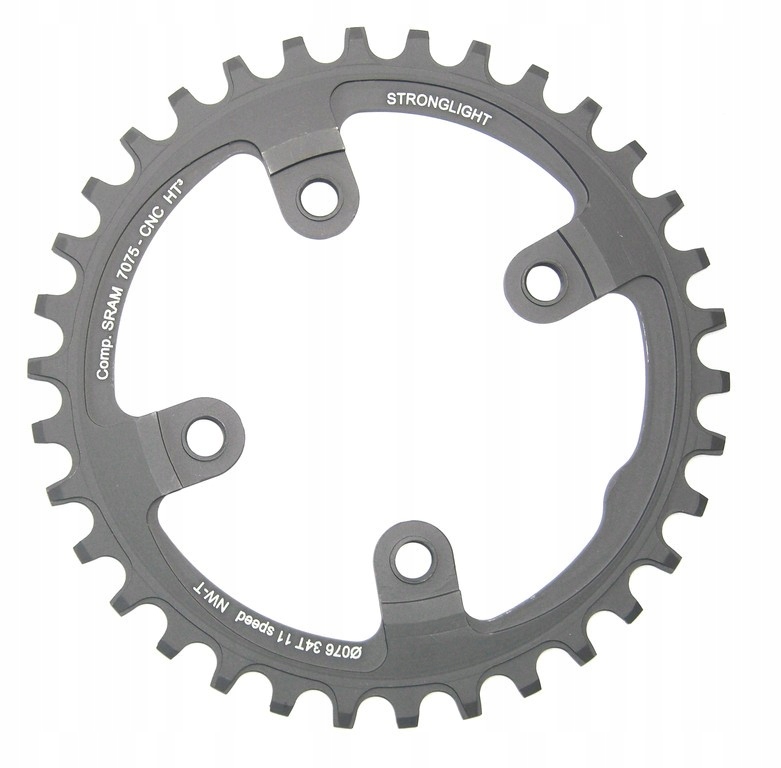 Stronglight Převodník 76mm, 36 Z. , alu Ht³ šed, m. závit, sram Xx1