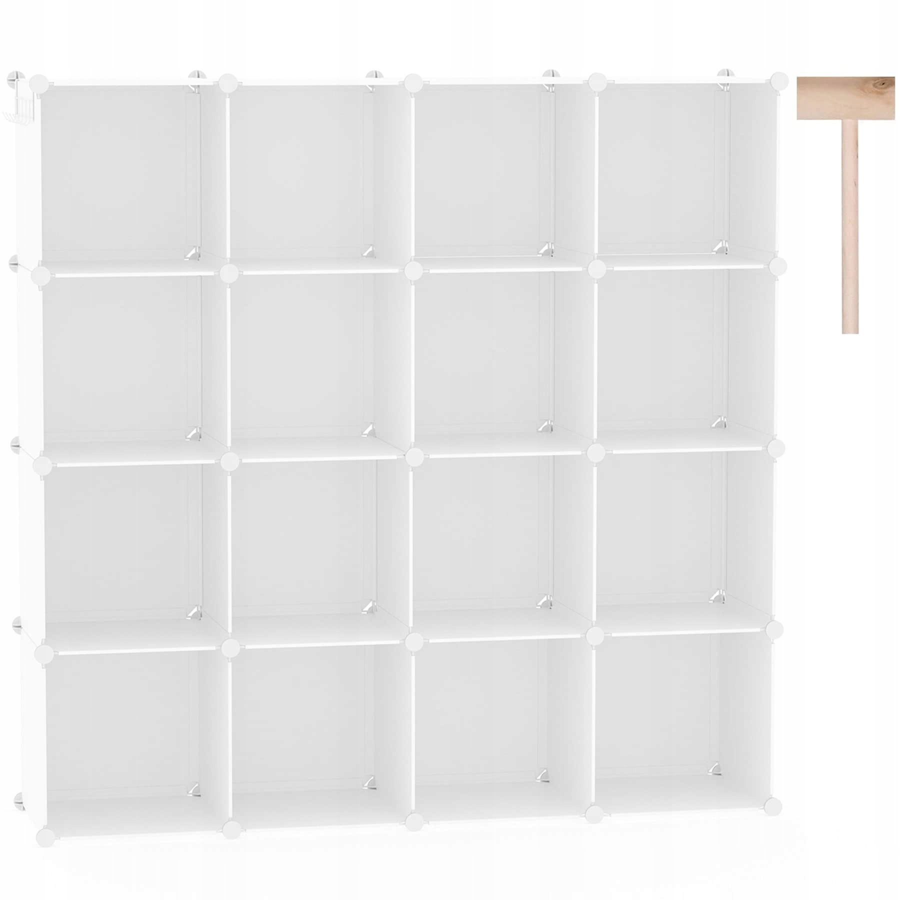 Modulární regál C&ahome 16 kostek 123 x 31 x 123 cm