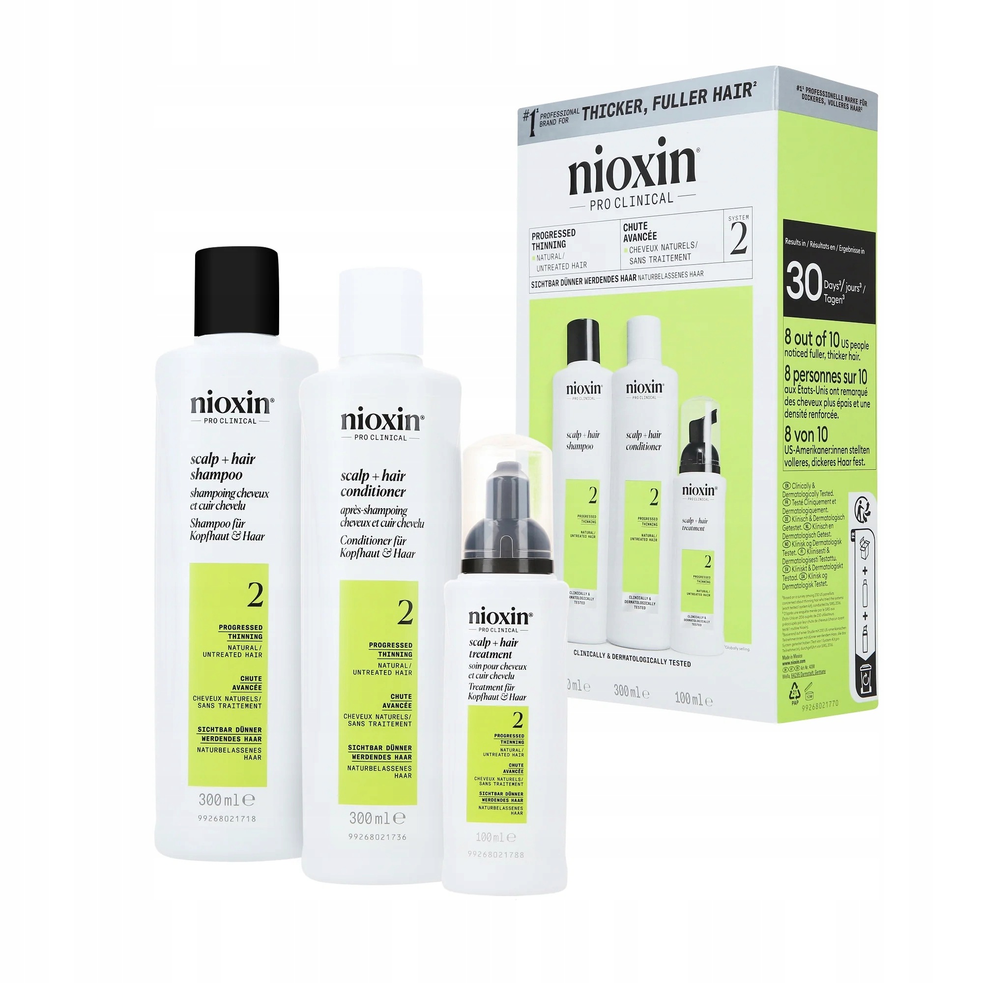 Nioxin Pro Clinical System Kit 2 sada na vlasy 2x300 ml 100 ml