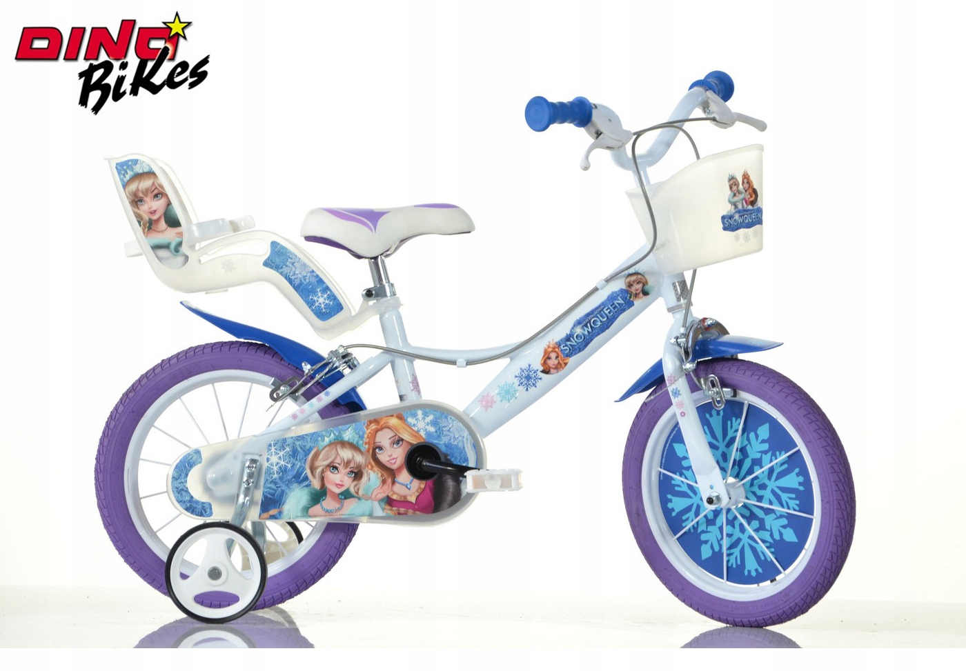 Dětské kolo 14" Snow Queen 2022 ideální pro malé cyklistky, věk 3+. Bezpe