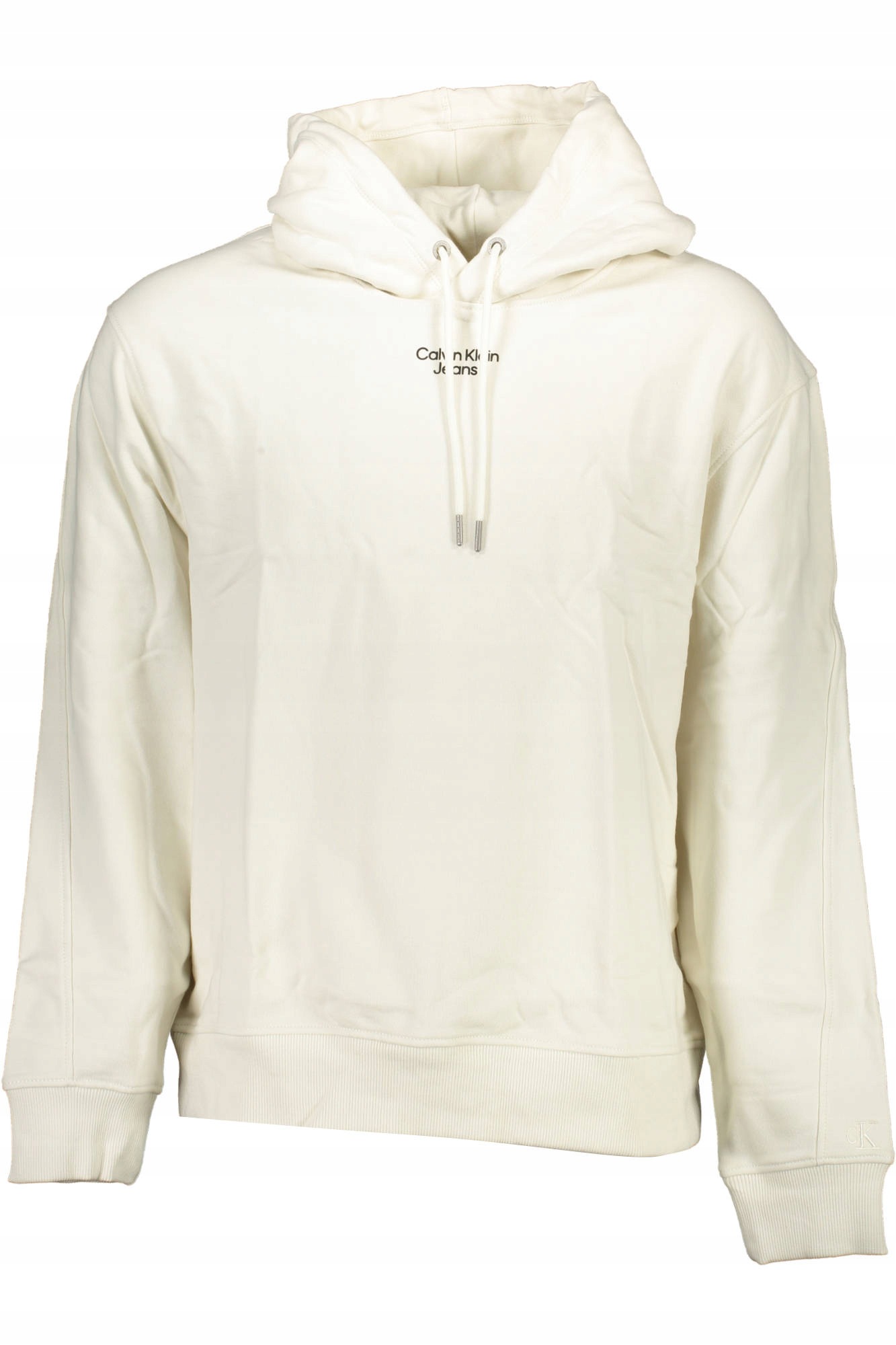 Calvin Klein J30J320604 Pánská mikina s kapucí bílá 2XL