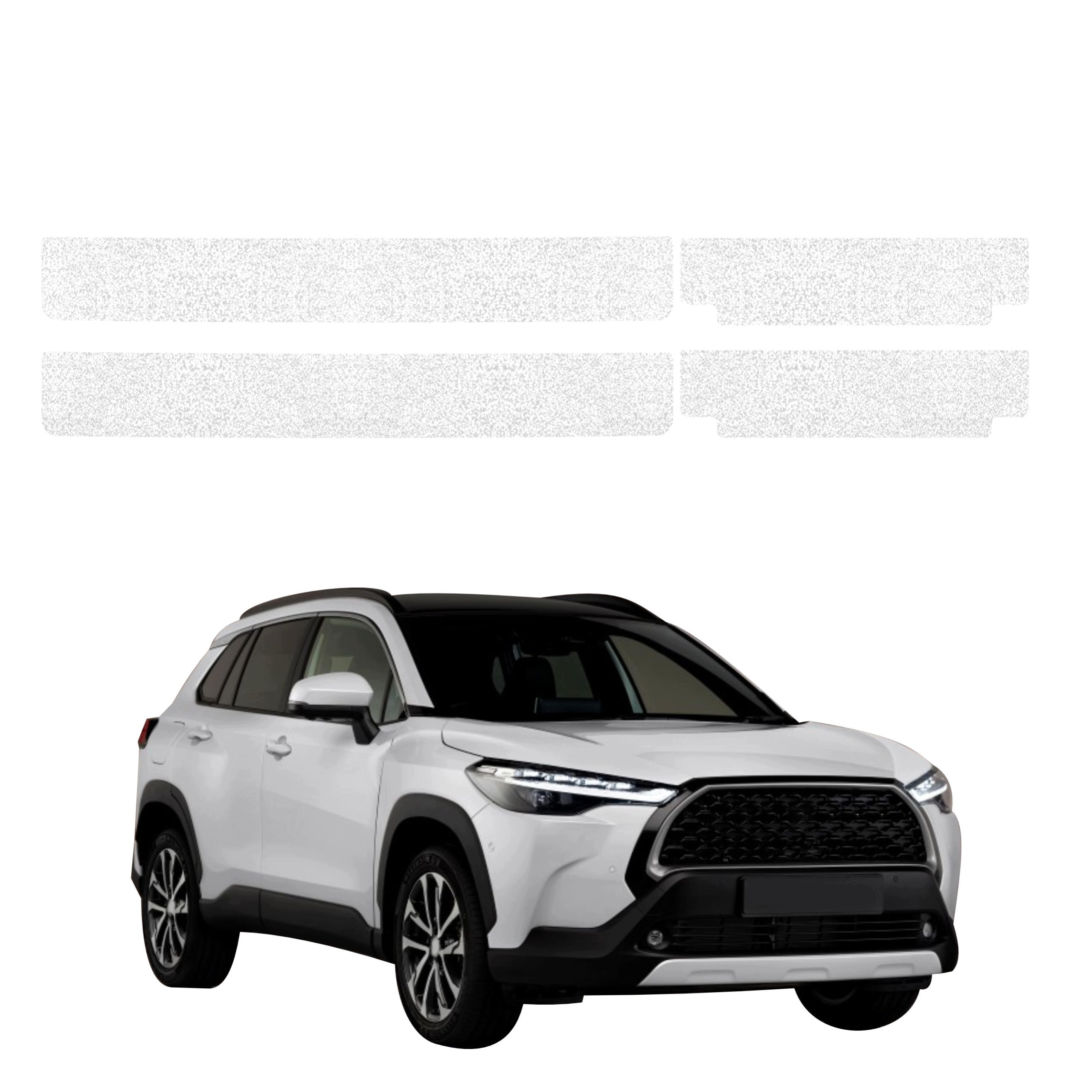 4v1 Technická povrchová úprava prahů pro Toyota Corolla Cross (2022-2026) Bílá
