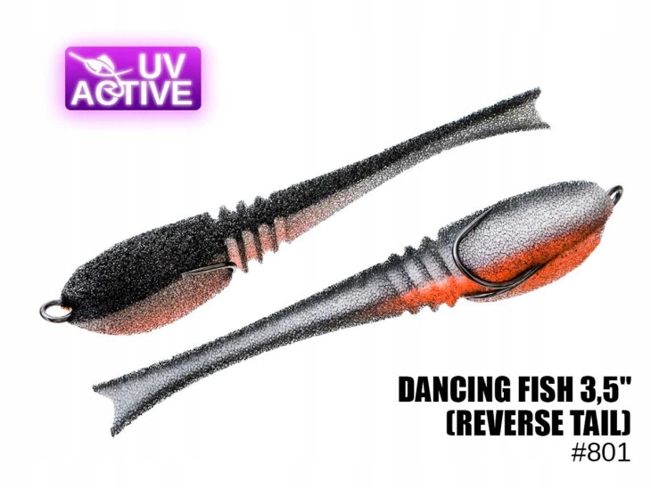 Piankowa przynęta 801 Dancing Fish 3,5", (ogon odwrócony) (5 sztuk/opakowanie)