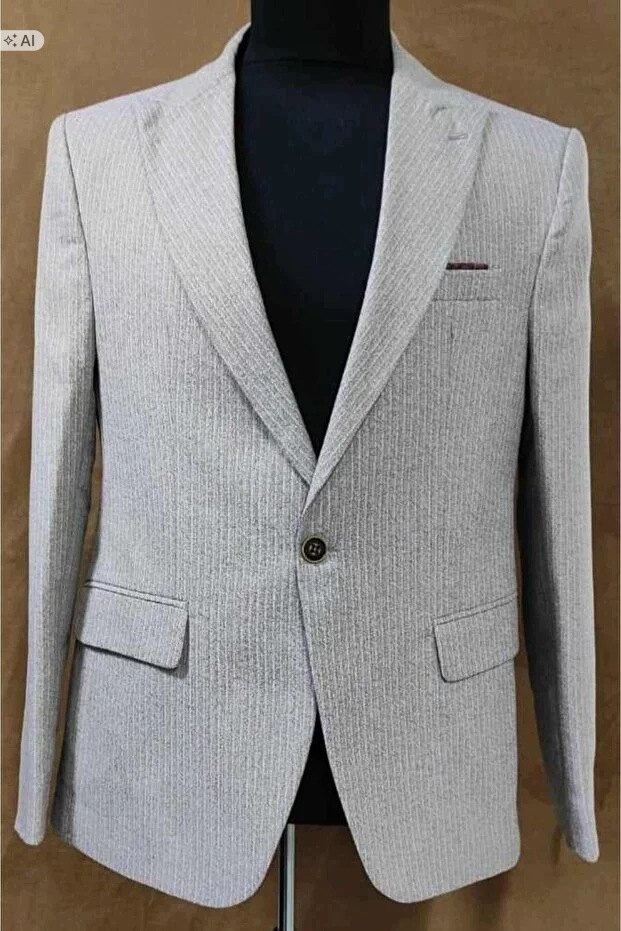 Elegantní Pánské Sako Béžové Classic L 5IA*