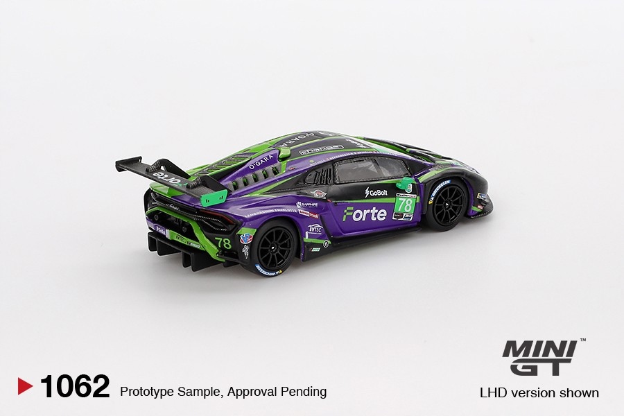 Mini GT 1:64 Lamborghini Huracan GT3 EVO2 #78 Forte Racing Daytona 2024