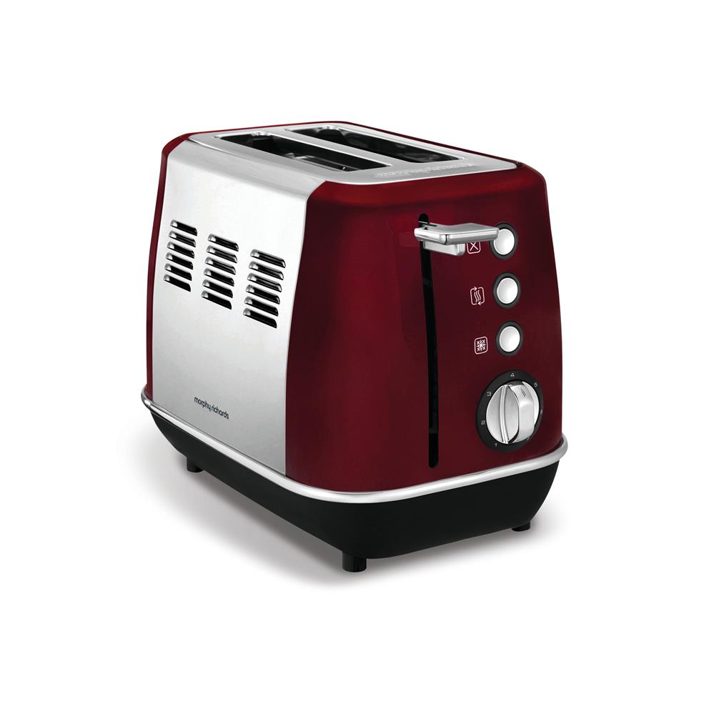 Hriankovač Evoke na 2 plátky červený Morphy Richards