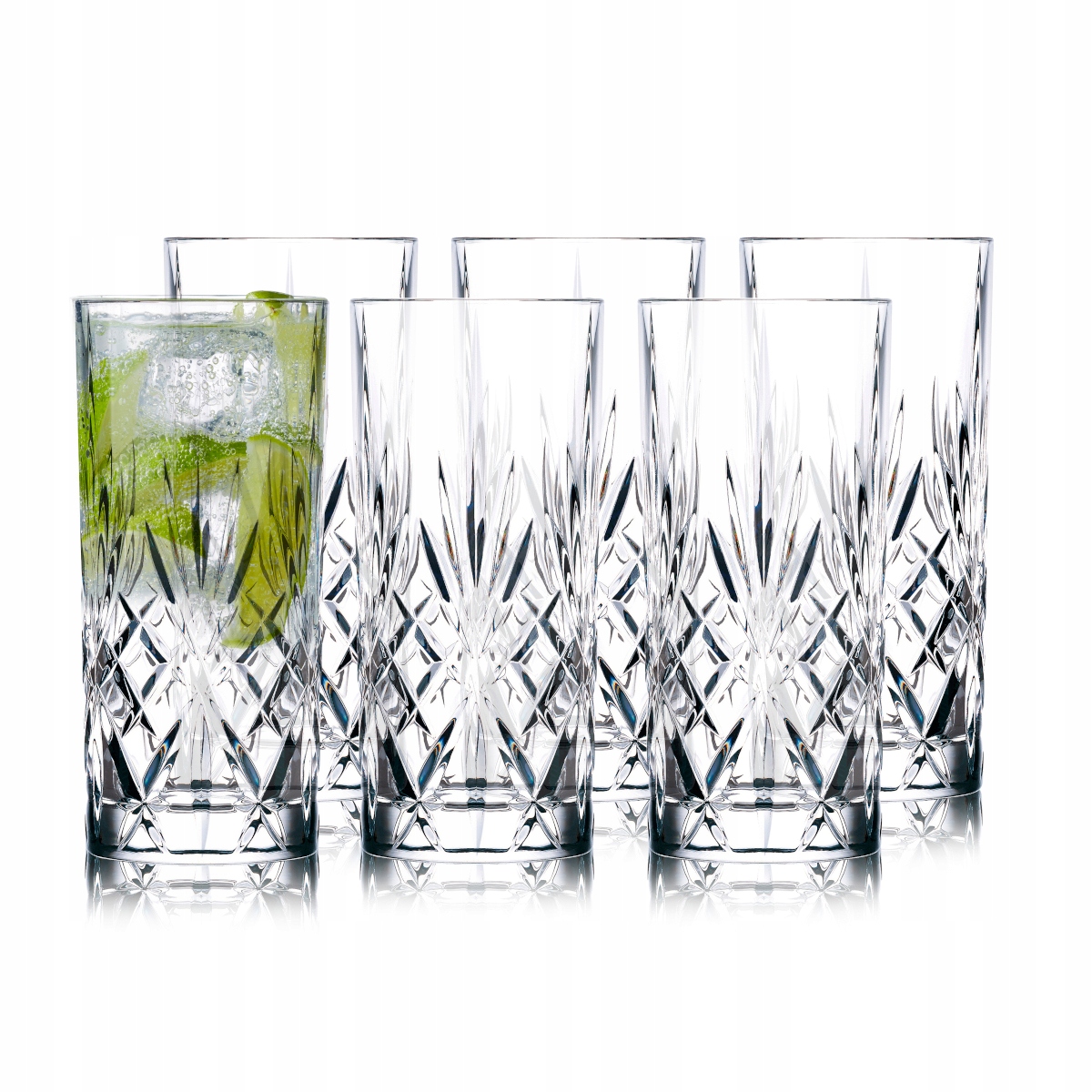 Vysoké poháre z krištáľového skla Melodia 360 ml 6 Kusov 916105