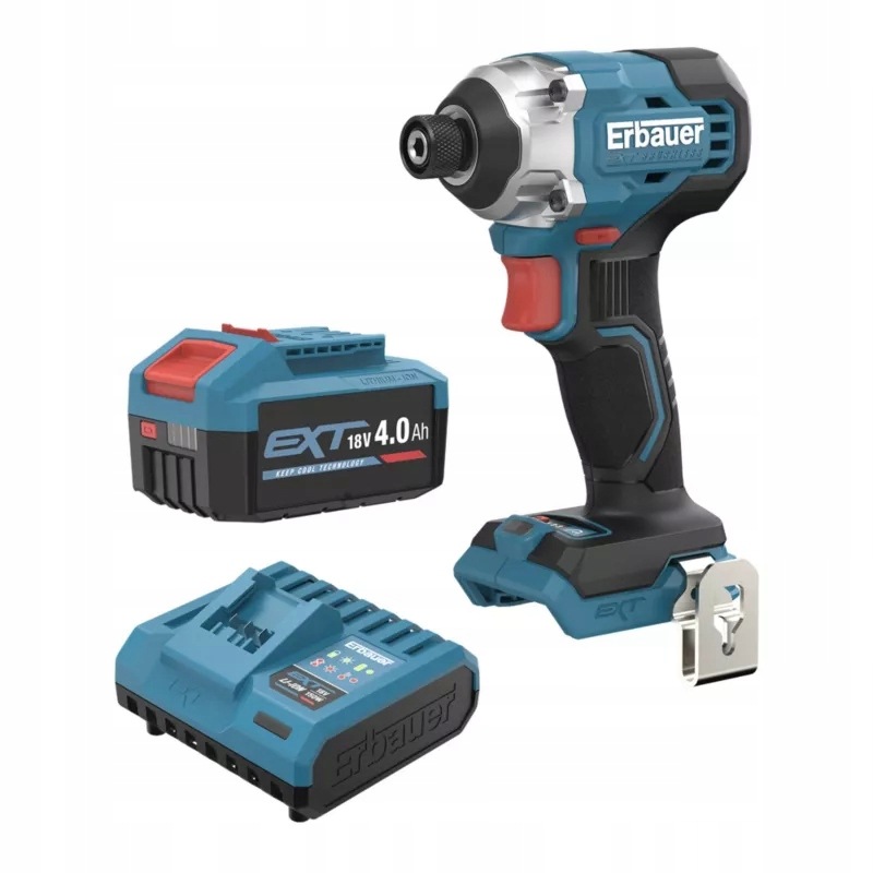 Příklepový šroubovák Erbauer G2 18 V 1 x 4 Ah