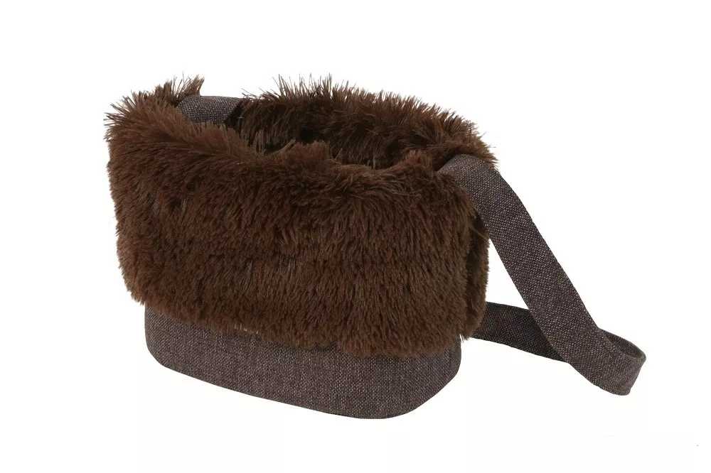 Levně O´Lala Pets Cestovní taška pro psy Luxury tmavě hnědá 32x22x20 cm