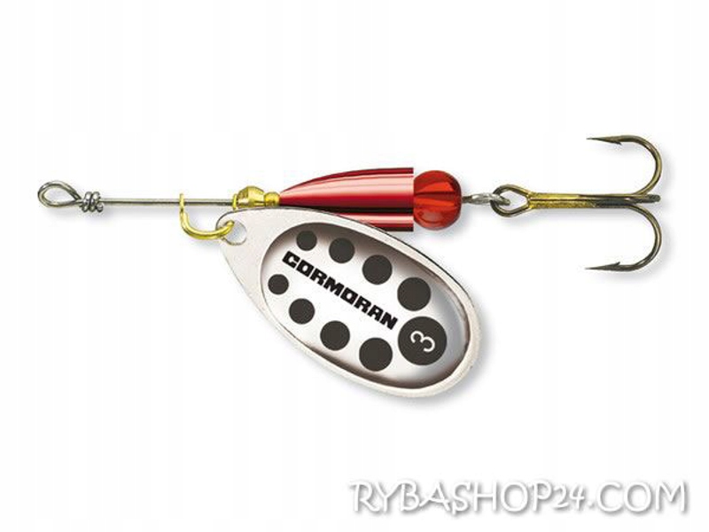 Cormoran Bullet srebrny/czarne kropki, rozmiar 2/4.0g