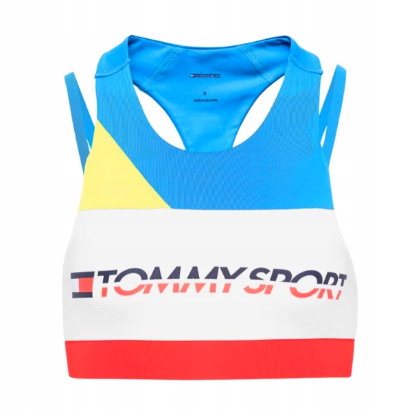 Sport podprsenka Tommy Hilfiger Sport Colorblock Bílá, velikost Xs