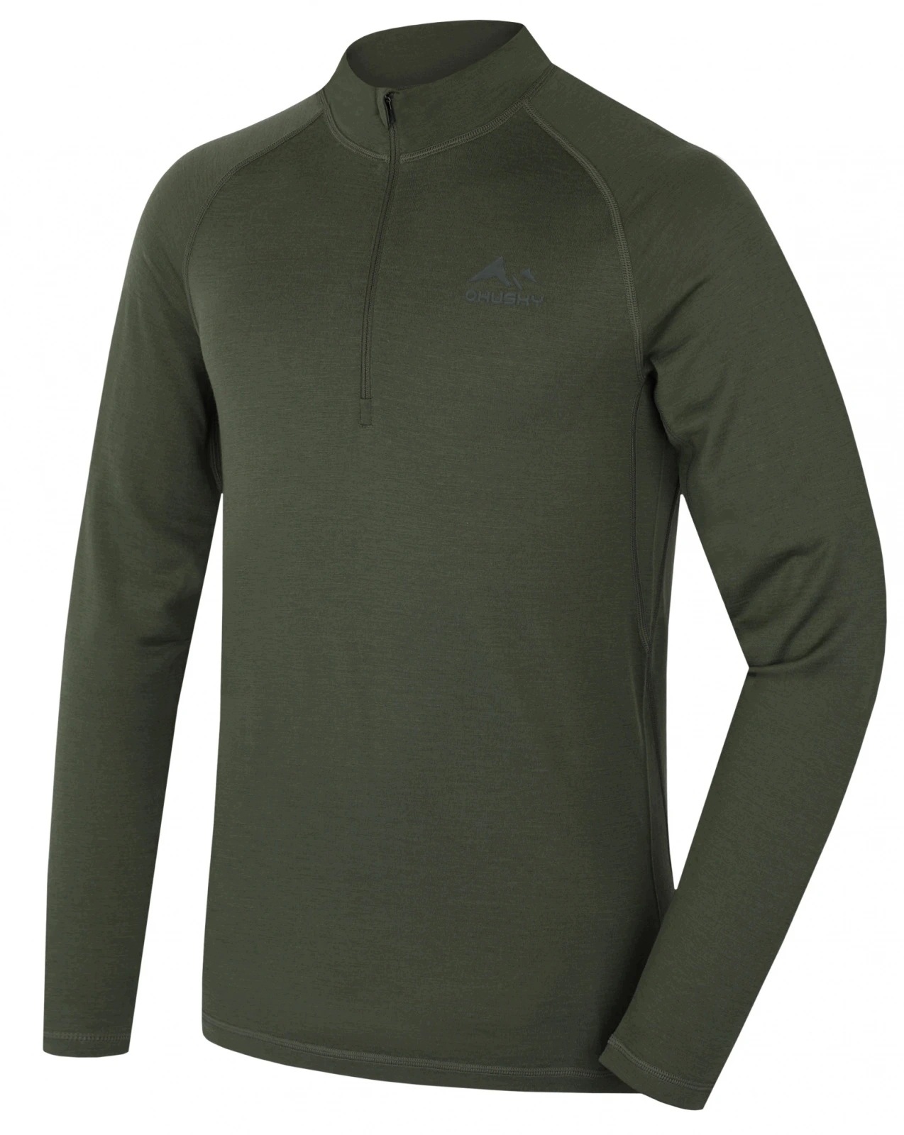 Husky Merino termoprádlo triko Merow zip M green Velikost: XL