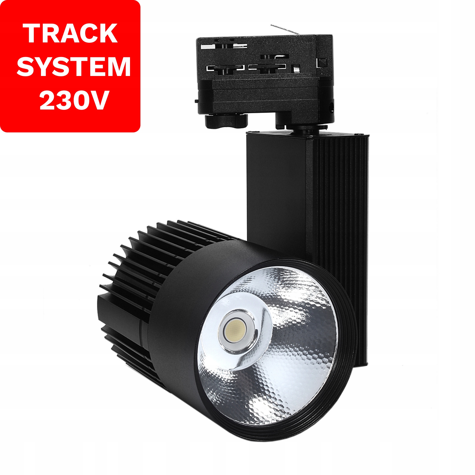 Koľajnicový reflektor Track System DD-03 30W 4000K čierny 3-fázový 230V