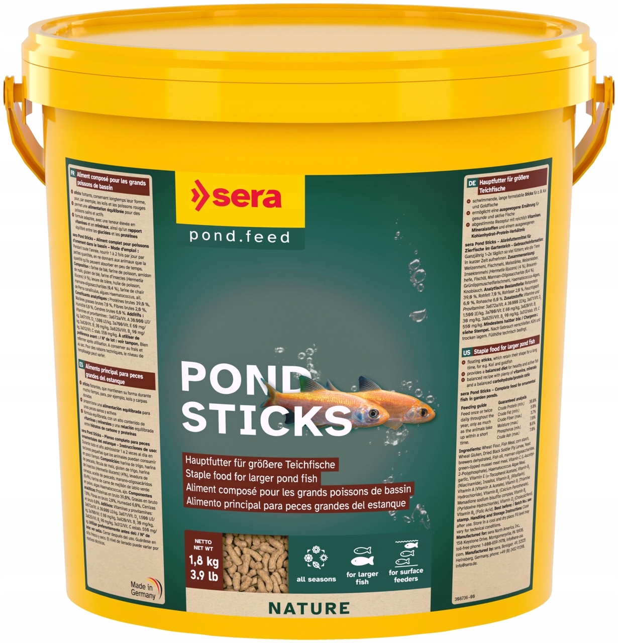 Sera Pond Sticks Nature 10 l