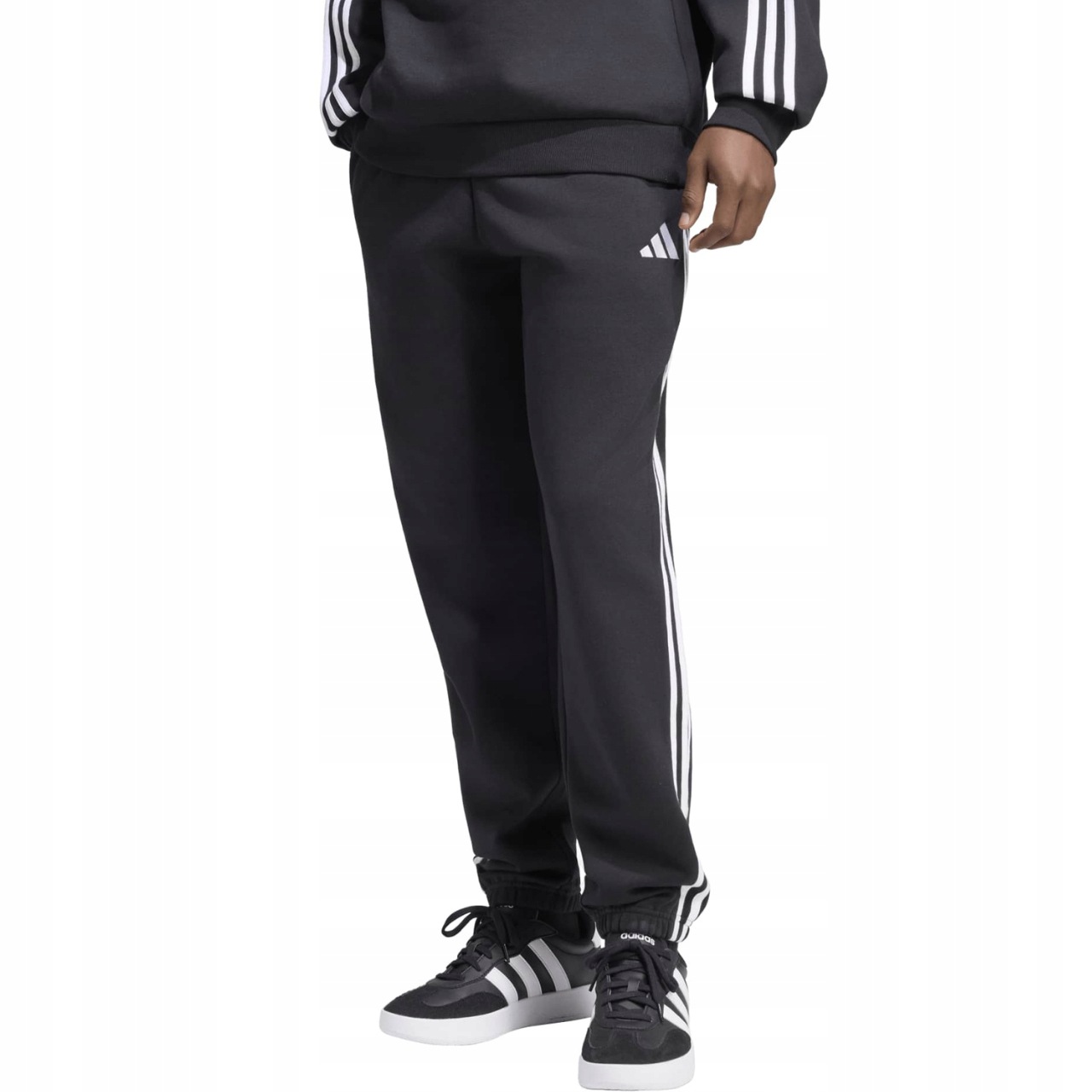 Pánské kalhoty adidas Černé Dresové 3-Stripes Fleece Tapered Cuffed vel. XL