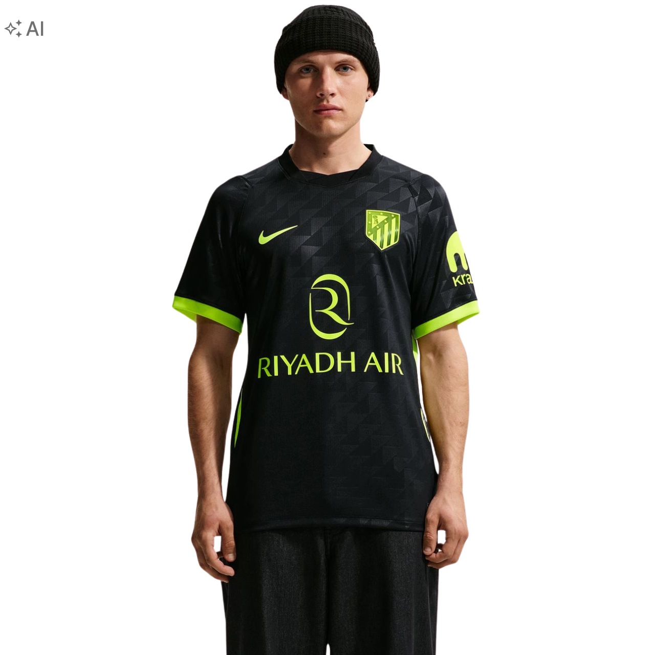 Koszulka Męska Nike Atletico Madryt 2026/27 Czarna Piłkarska Stadium roz. L
