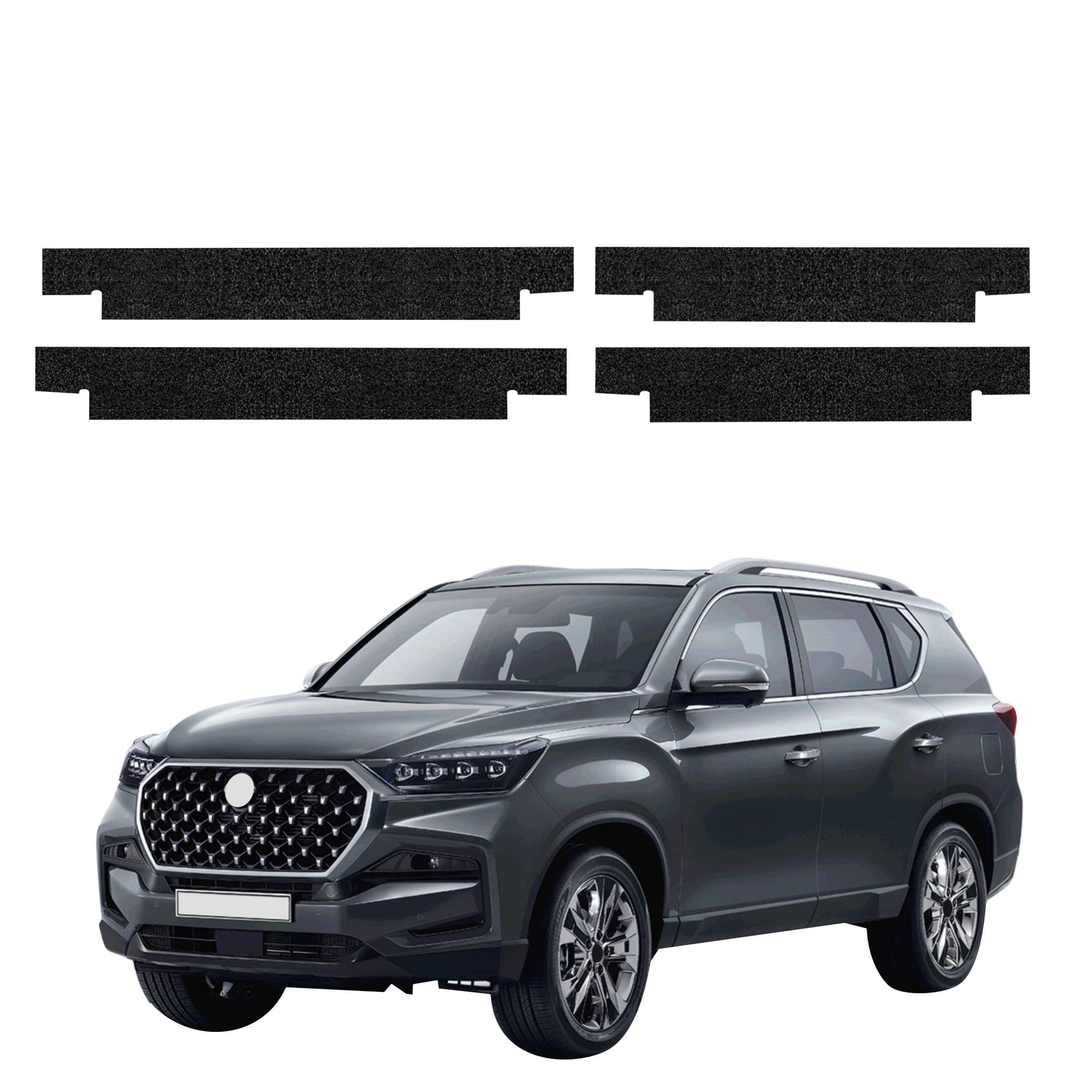 4v1 Technická vrstva na prahy pro SsangYong Rexton (2023-2026) Černá