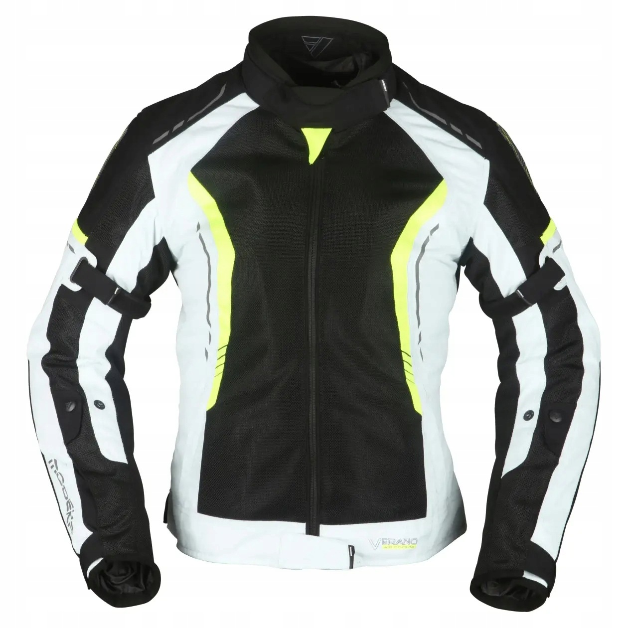 Textilná bunda Modeka Khao Air Lady čierna/popolavá/žltá fluo 44